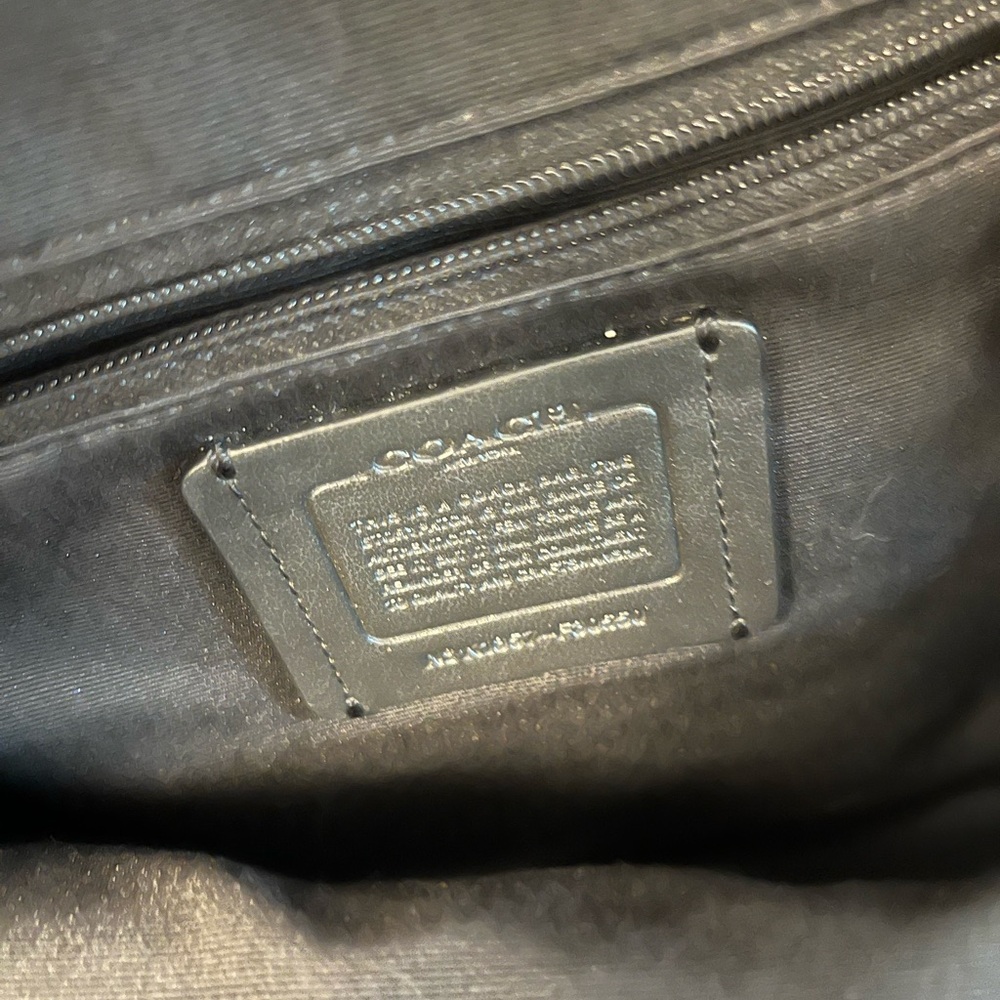 Coach Black Pebbled Medium Backpack - image 5